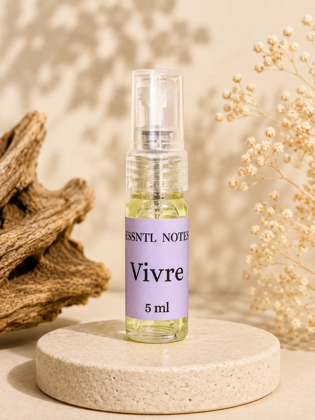 ESSNTL NOTES Vivre Bold Sensual Floral Amber 5ml perfume sample for fragrance discovery and gifting