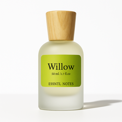 ESSNTL NOTES Willow Perfume – Soft & Serene Amber Woody Fragrance | 50ml Eau de Parfum | Clean, Calm & Comforting Scent | Long-Lasting Unisex Luxury Perfume | Minimal, Tranquil Signature Vibe