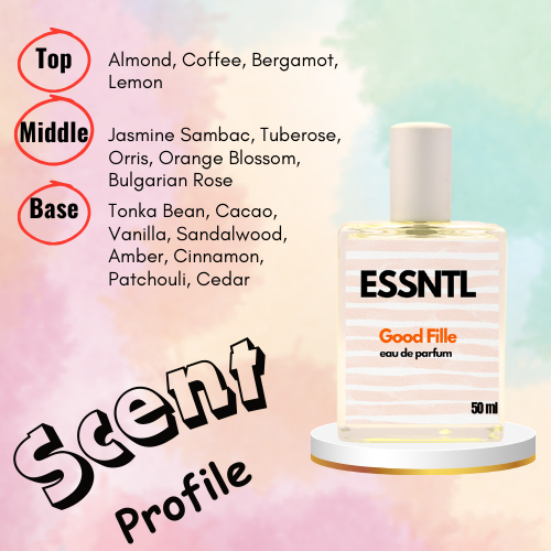 ESSNTL Good Fille Perfume - Glamorous & Sophisticated Sweet Floral Fragrance | 50ml Eau de Parfum | Bold, Feminine & Irresistible Scent | Long-Lasting Evening Fragrance | Classic & Clean Scent for Women