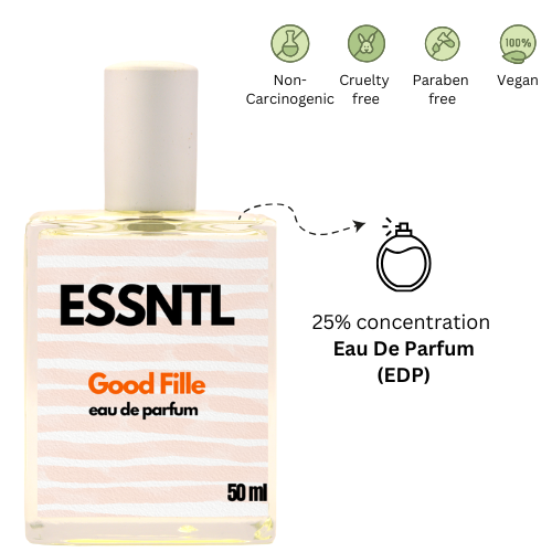 ESSNTL Good Fille Perfume - Glamorous & Sophisticated Sweet Floral Fragrance | 50ml Eau de Parfum | Bold, Feminine & Irresistible Scent | Long-Lasting Evening Fragrance | Classic & Clean Scent for Women