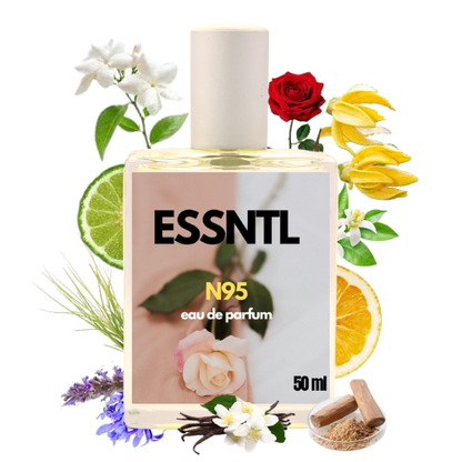 ESSNTL N95 Perfume - Legendary & Elegant Floral Aldehyde Fragrance | 50ml Eau de Parfum | Powdery, Sophisticated & Timeless Scent | Long-Lasting Signature Fragrance | Classic & Clean Scent for Women