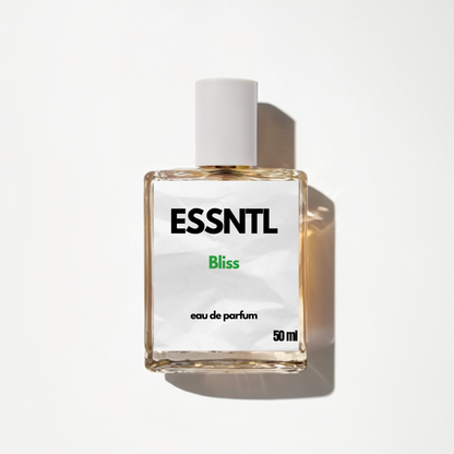 ESSNTL Bliss Perfume - Crisp & Clean Fresh Woody Fragrance | 50ml Eau de Parfum | 20ml Eau de Parfum | Soft, Subtle & Inviting Scent | Long-Lasting Refreshing Fragrance | Classic & Clean Scent for Men