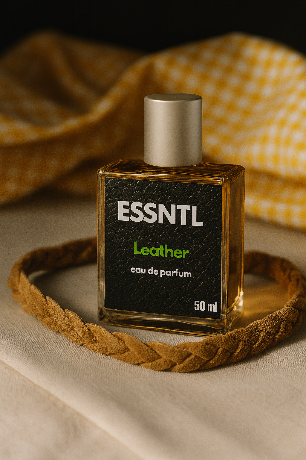 ESSNTL Leather Perfume - Rich & Sensual Leather Spicy Fragrance | 50ml Eau de Parfum | 20ml Eau de Parfum | Deep, Smoky & Intense Scent | Long-Lasting Signature Fragrance | Classic & Clean Scent for Men