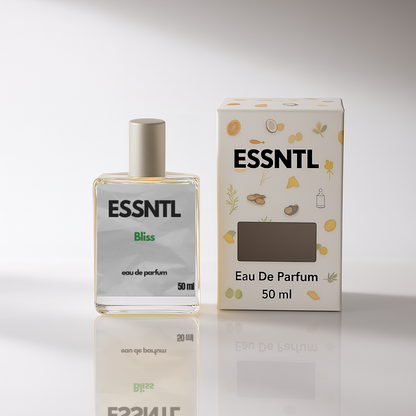 ESSNTL Bliss Perfume - Crisp & Clean Fresh Woody Fragrance | 50ml Eau de Parfum | 20ml Eau de Parfum | Soft, Subtle & Inviting Scent | Long-Lasting Refreshing Fragrance | Classic & Clean Scent for Men