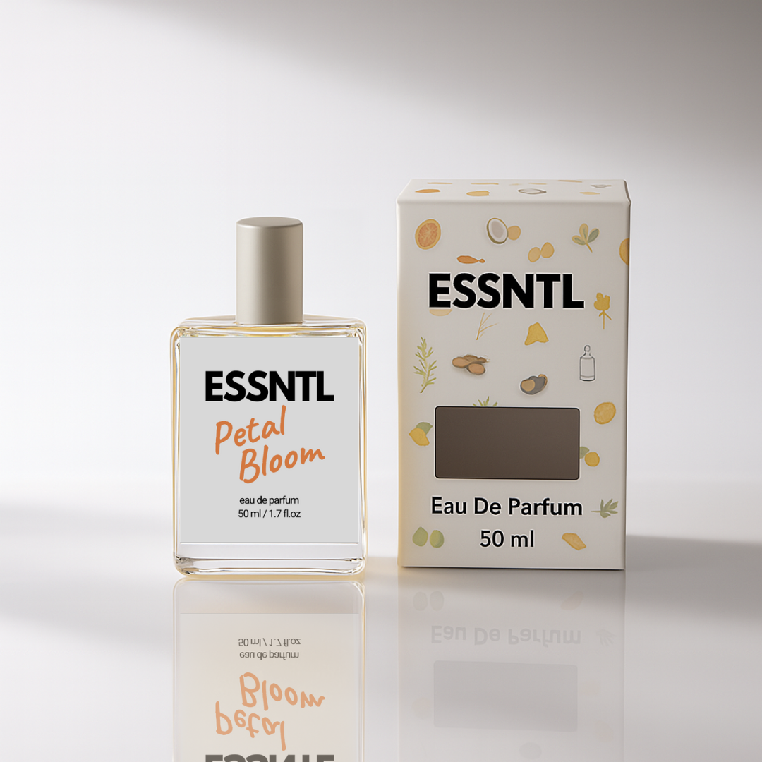 ESSNTL Petal Bloom Perfume – Lush & Enchanting Floral Bouquet Fragrance | 50ml Eau de Parfum | Fresh, Feminine & Graceful Scent | Long-Lasting Unisex Perfume | Natural, Elegant Signature Vibe